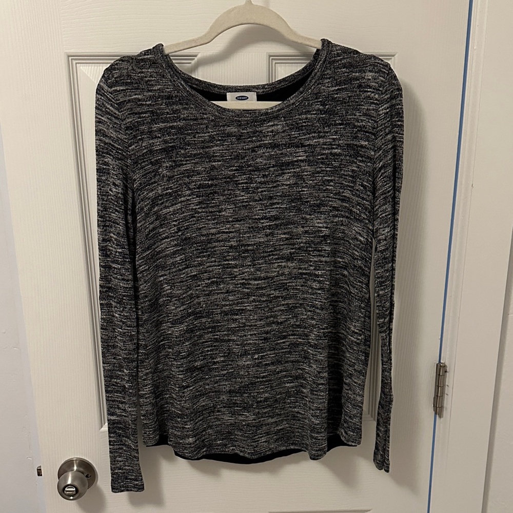 Old Navy Charcoal Heather Long Sleeve Top